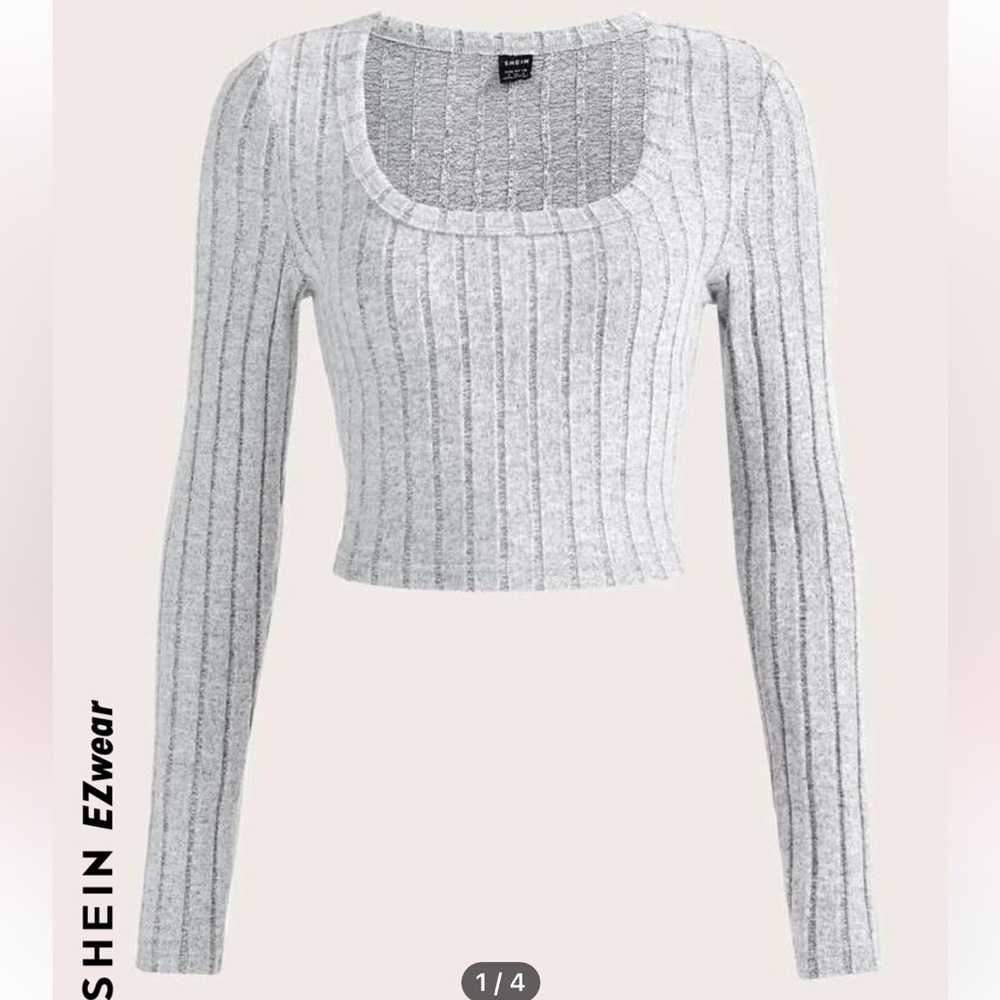 crop top gray xs